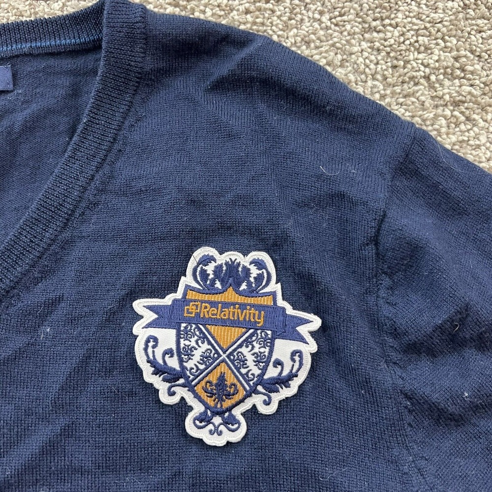Bonobos Wool Sweater Mens Large Blue Knit‎ Standard Fit Dadcore Classic Preppy - Picture 7 of 8